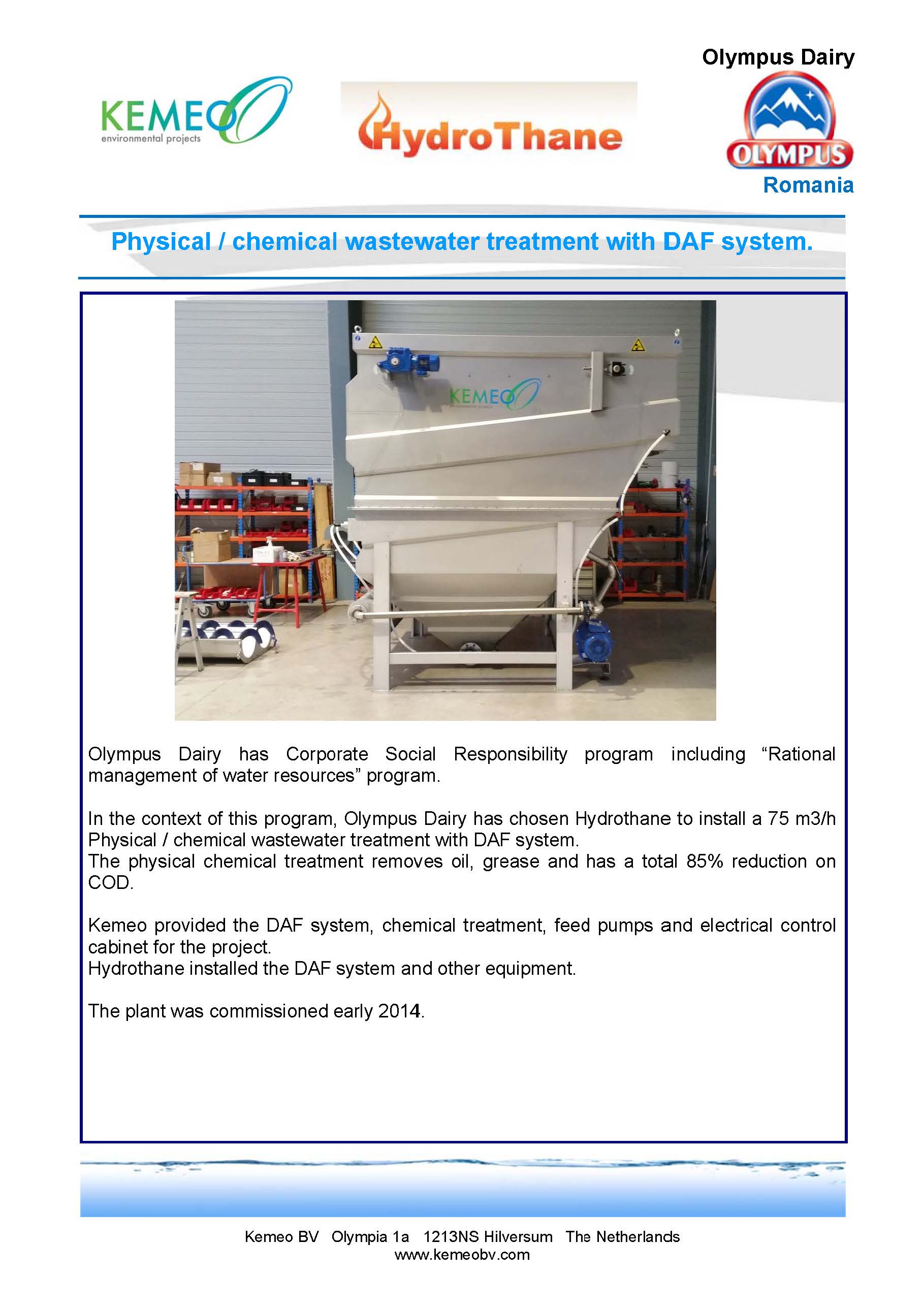 130014 Case study Hydrothane - Olympus Dairy